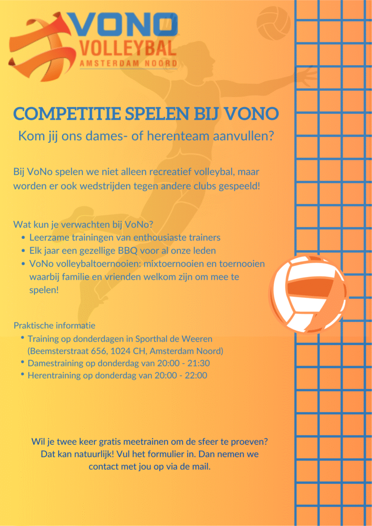 VoNo Competitie poster