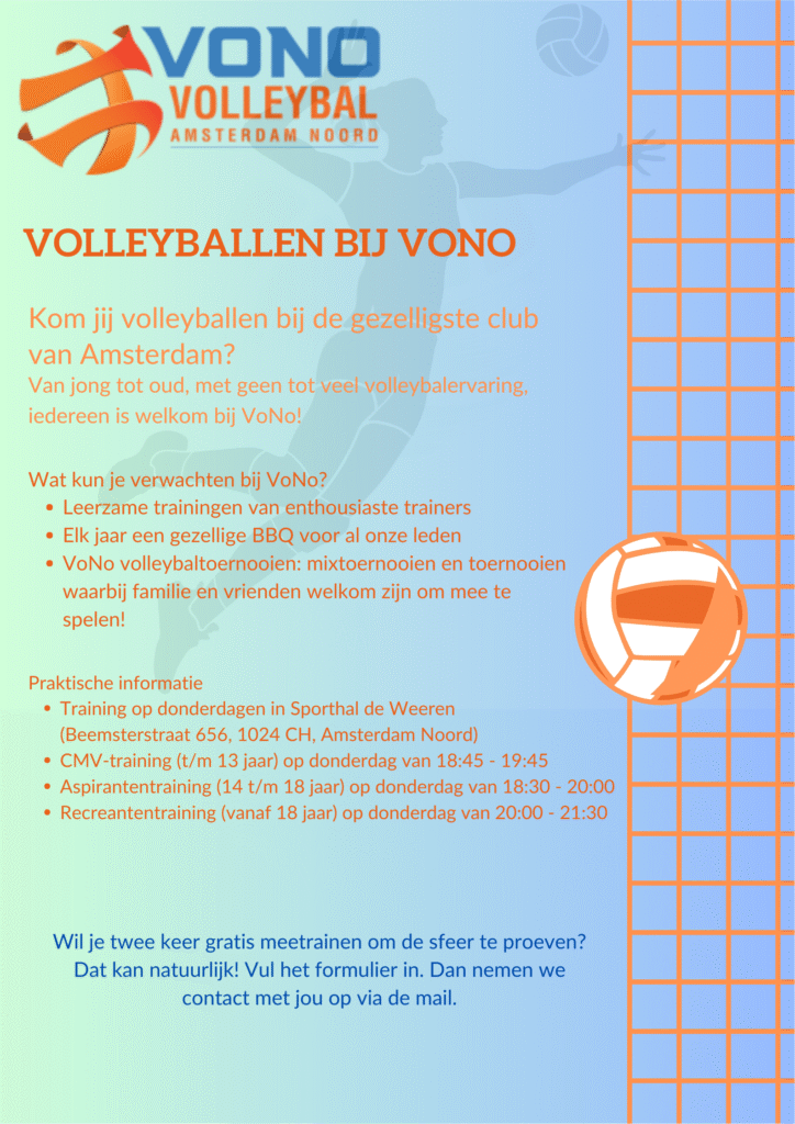 VoNo poster Jeugd en Recreanten